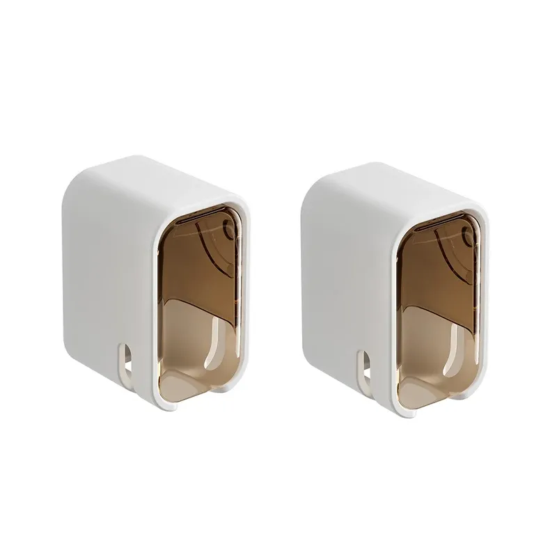 Support mural pour brosses à dents, sans perçage, anti-poussière, lot de 2, 3 ou 4 pièces 9