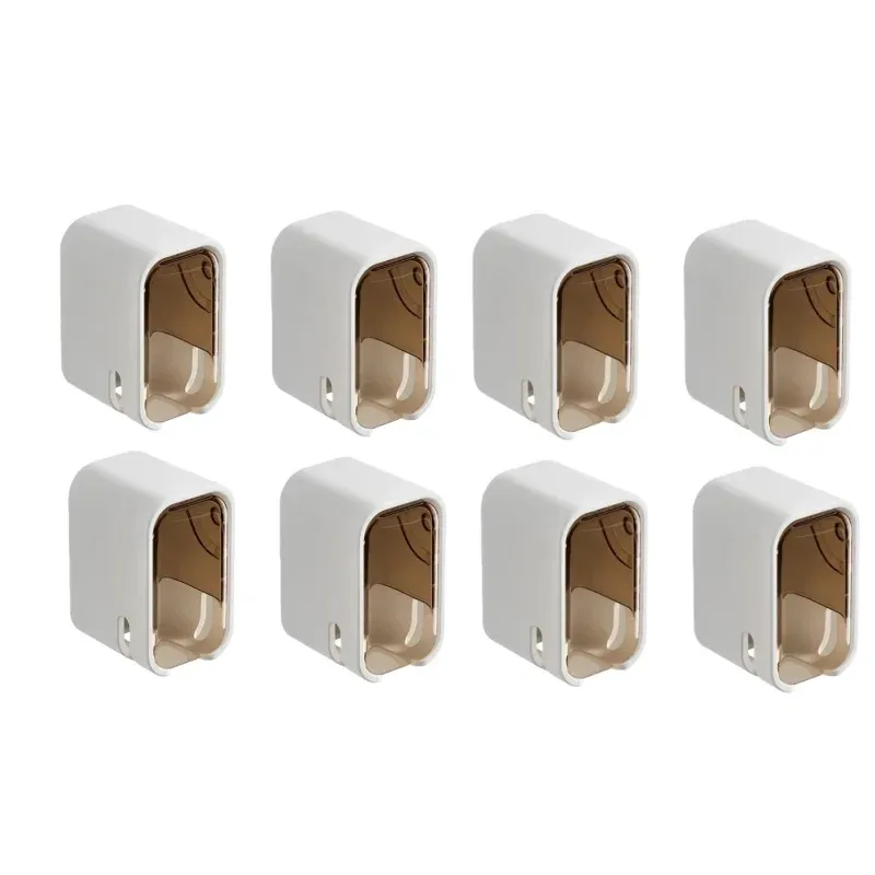 Support mural pour brosses à dents, sans perçage, anti-poussière, lot de 2, 3 ou 4 pièces 16