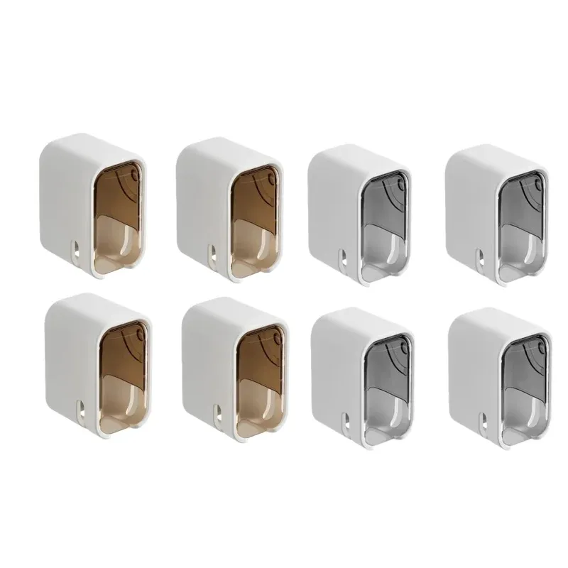 Support mural pour brosses à dents, sans perçage, anti-poussière, lot de 2, 3 ou 4 pièces 17