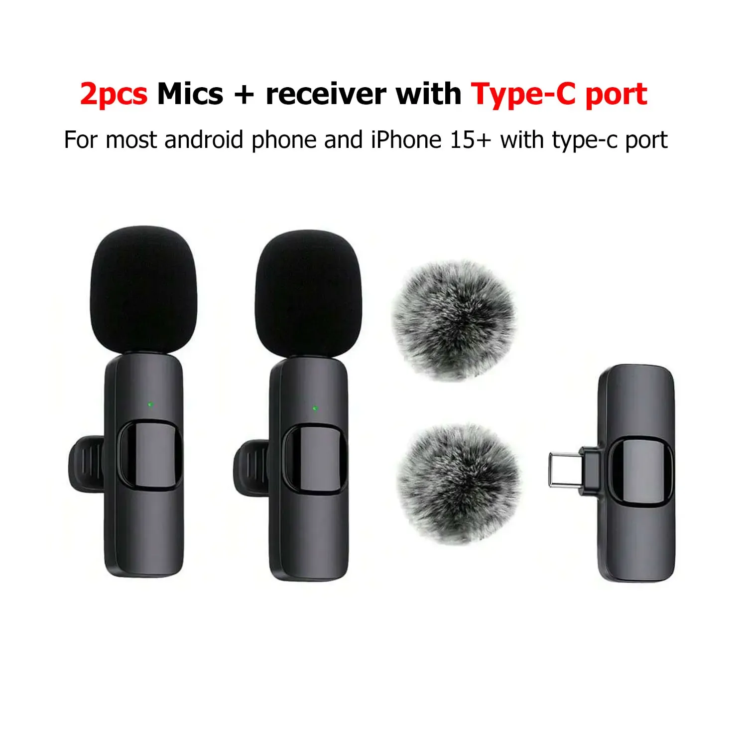 Micro-cravate sans fil rose K60, mini micro portable pour smartphone, idéal pour le streaming en direct et l'enregistrement vidéo 7