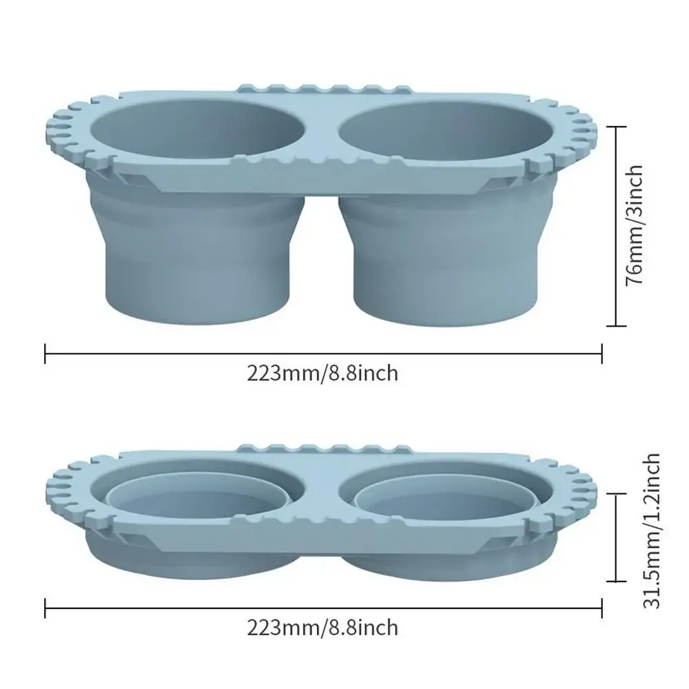 Seau de lavage de pinceaux 3 en 1 pliable en silicone pour l'art, les pigments en poudre et le mélange de couleurs 7