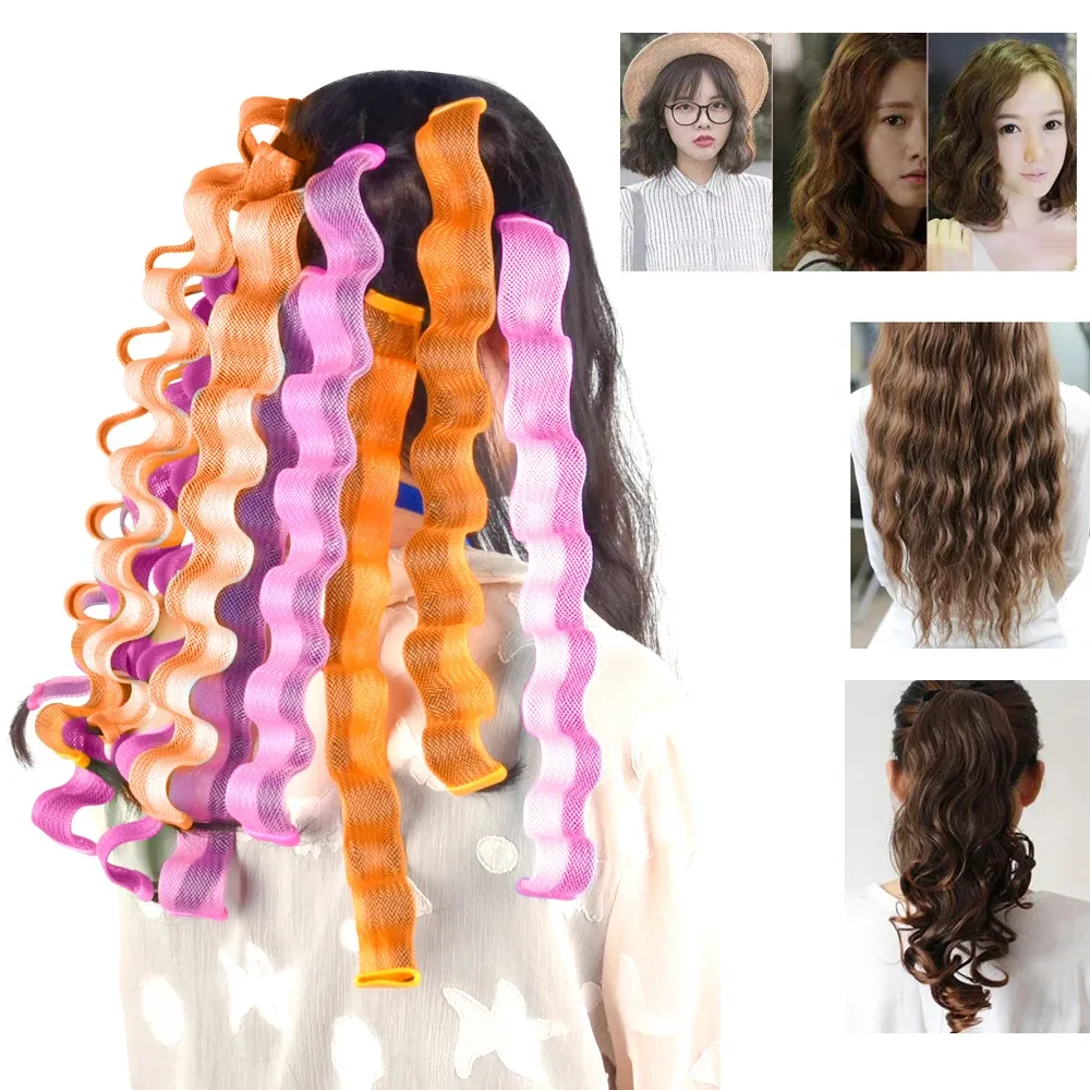 Bigoudis souples sans chaleur, rouleaux magiques pour boucles, accessoires de coiffure 4