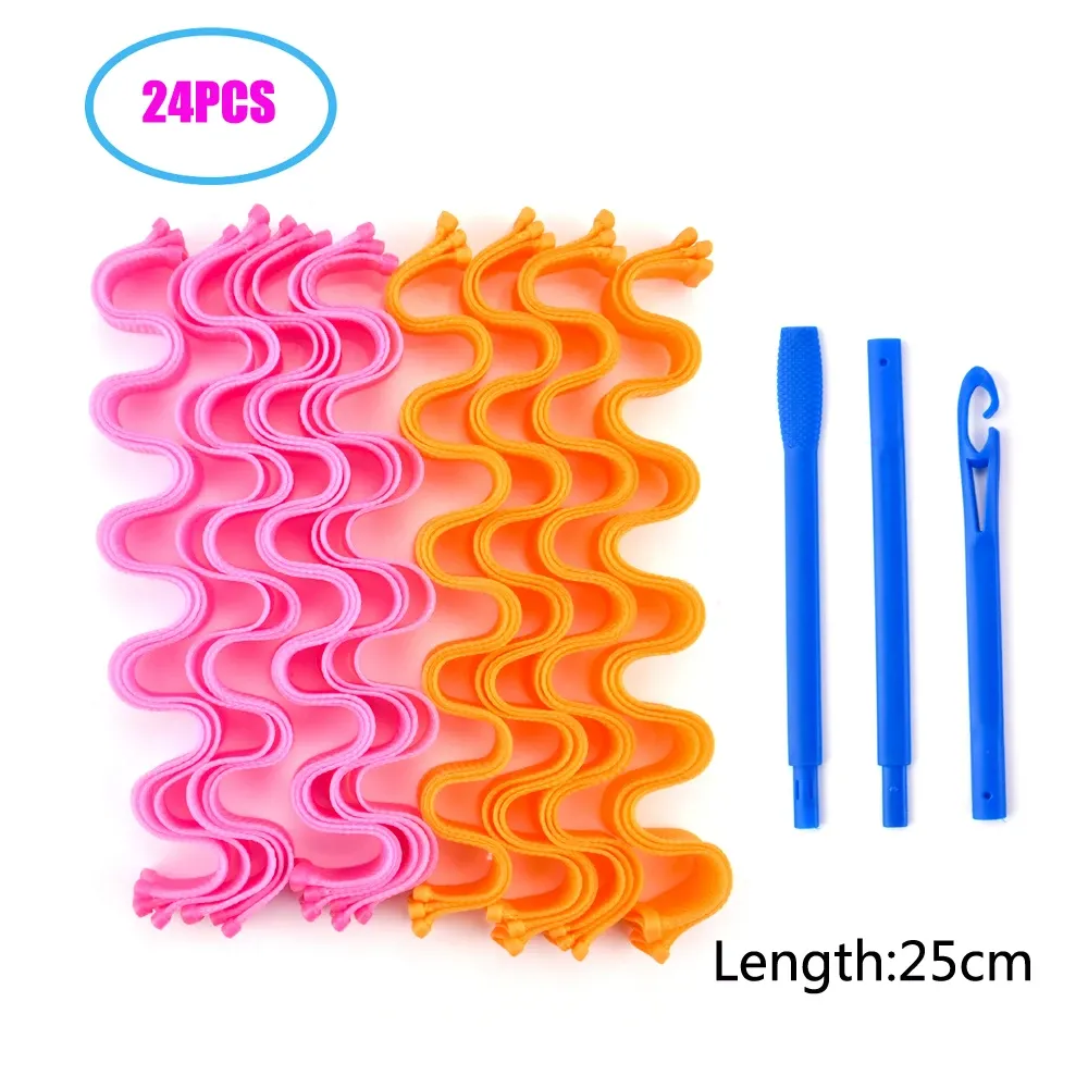 Bigoudis souples sans chaleur, rouleaux magiques pour boucles, accessoires de coiffure 7