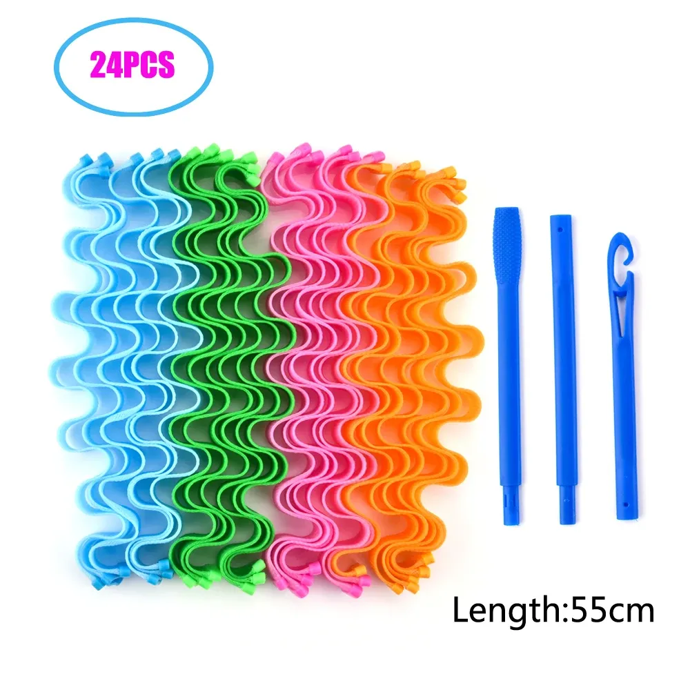 Bigoudis souples sans chaleur, rouleaux magiques pour boucles, accessoires de coiffure 9
