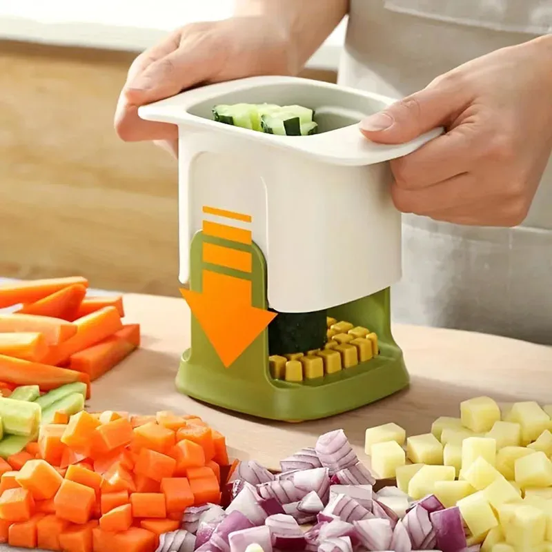 Hachoir à légumes multifonctionnel avec coupe-oignon, coupe-frites et trancheur de pommes de terre et de concombre 5