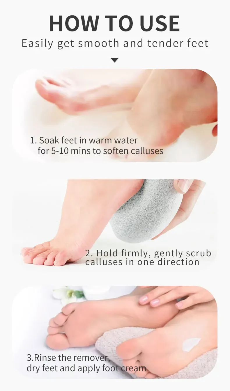 Pierre ponce naturelle pour les pieds, ambiance bien-être