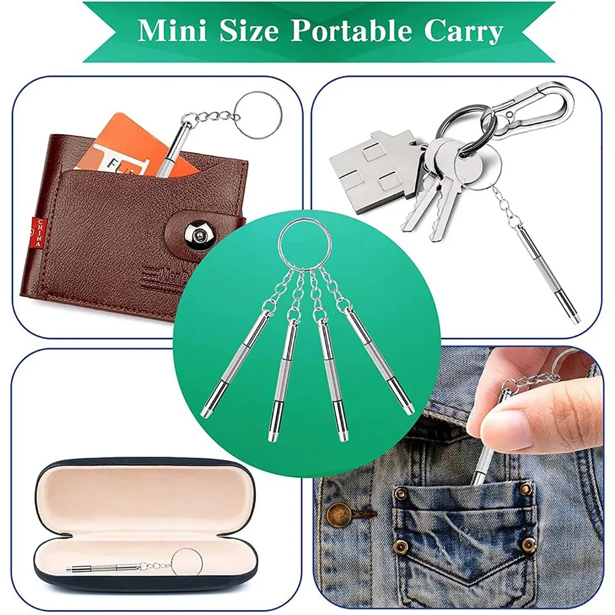 Mini tournevis 3 en 1 pour lunettes et montres, outil manuel pratique pour la maison, lot de 1, 2 ou 10 pièces 5