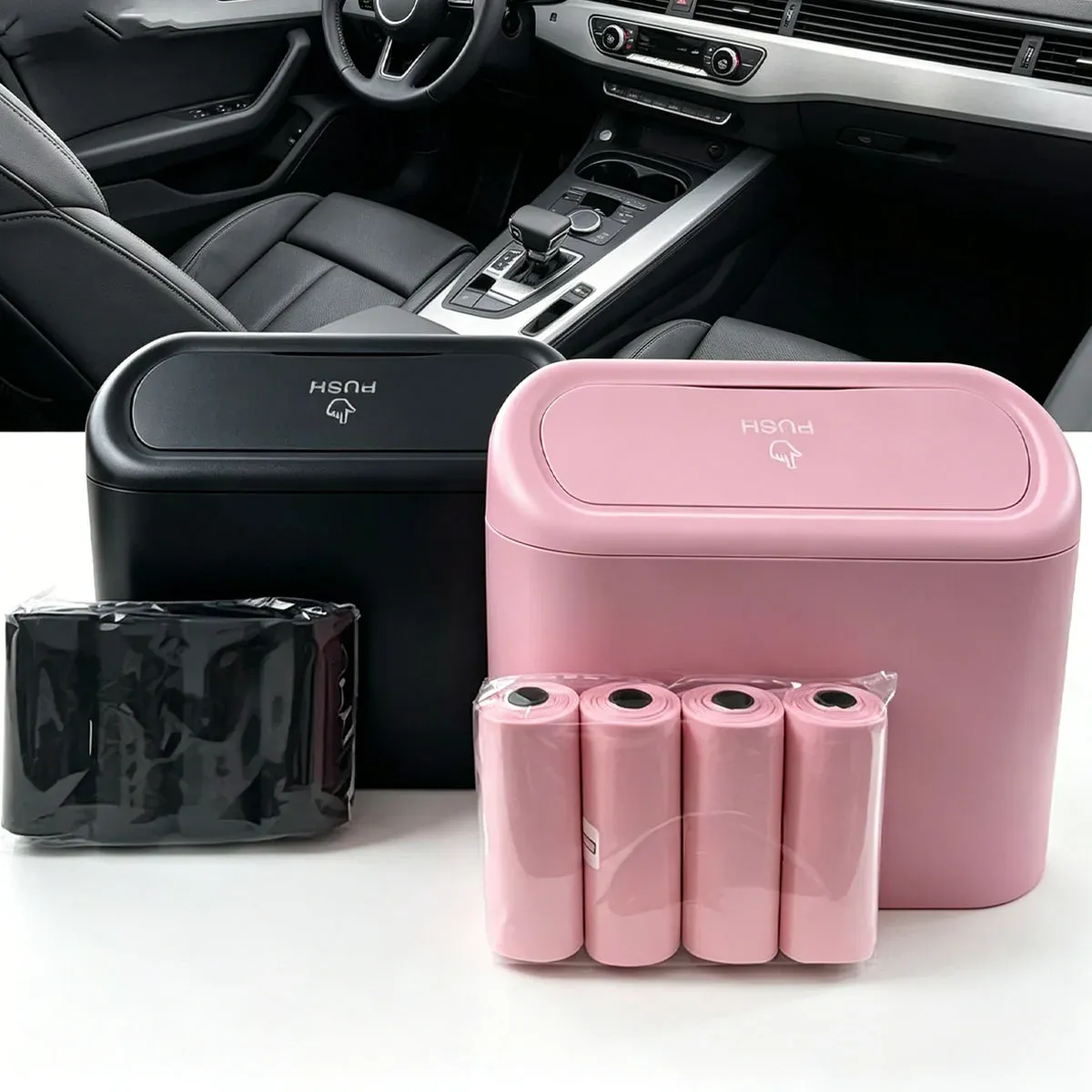 Poubelle de voiture étanche avec couvercle