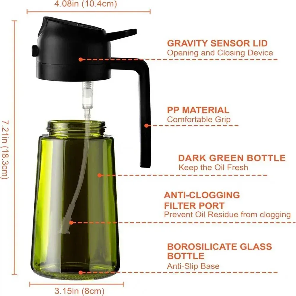 Détail du distributeur d'huile d'olive