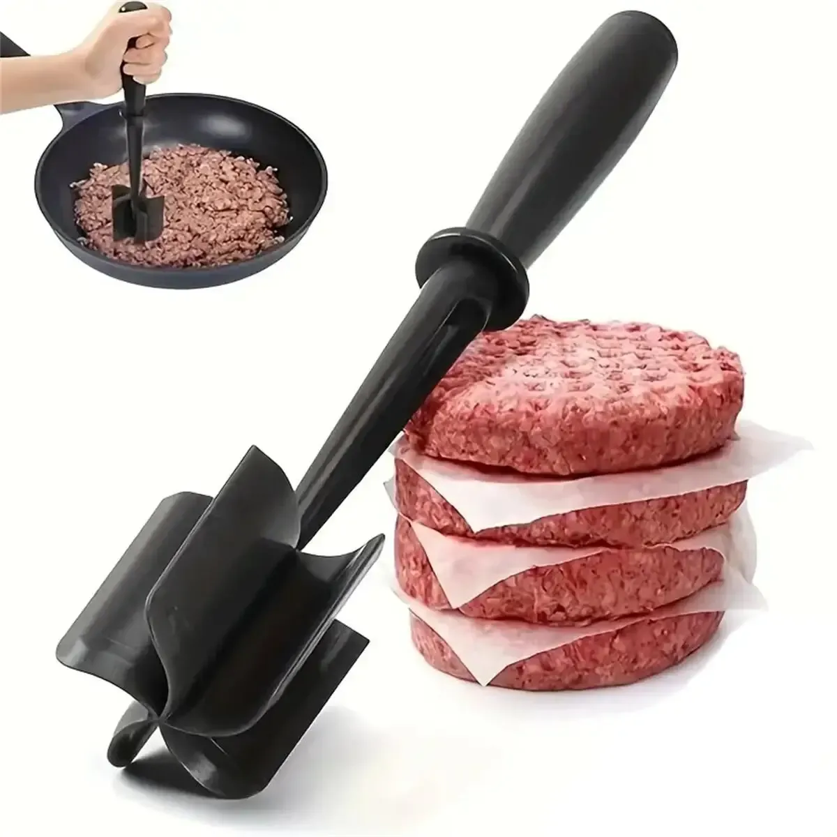 Hachoir à viande résistant à la chaleur, idéal pour hamburgers et bœuf haché – 1 pièce 9