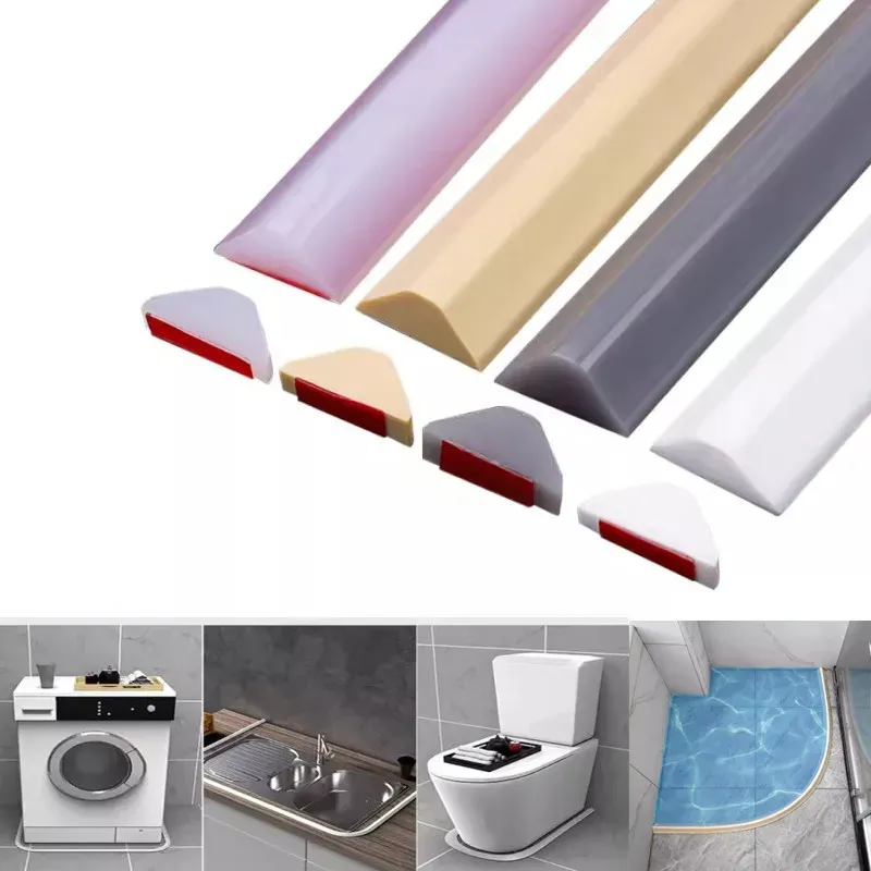 Barrière de douche pliable en silicone, retenue d'eau pour salle de bain - Image 1