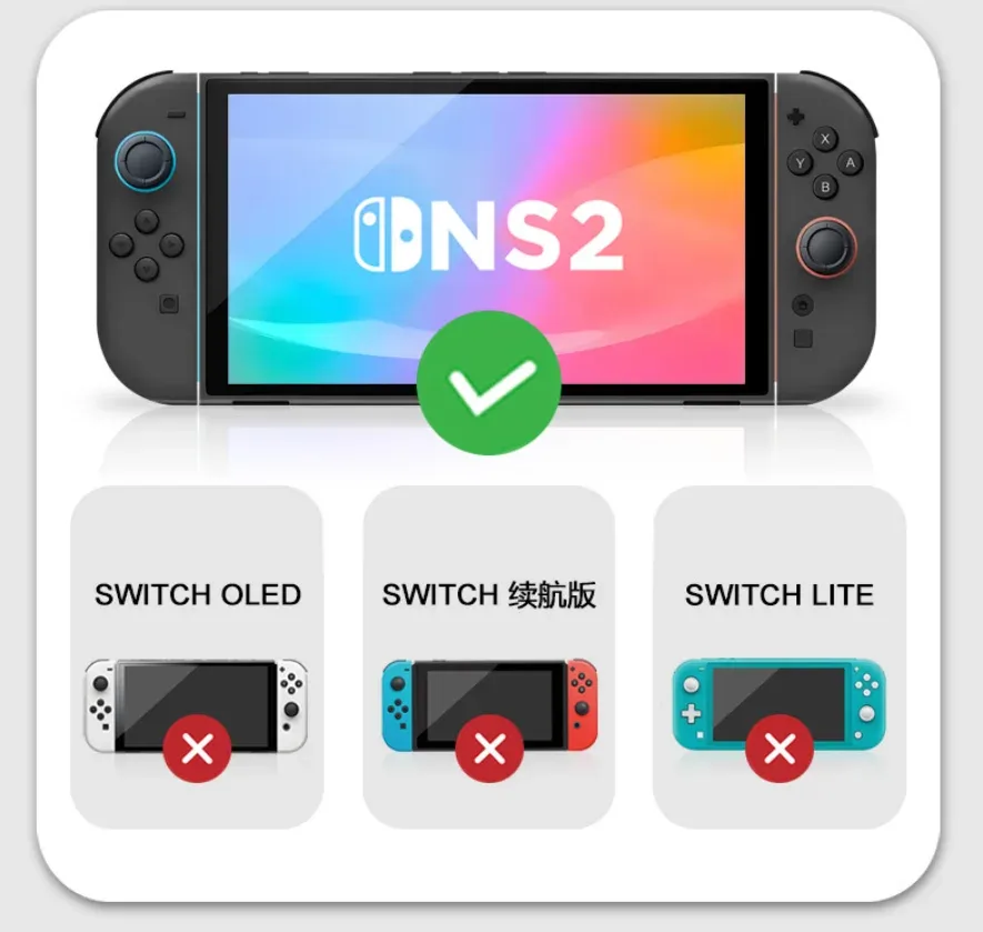 Capuchons de poignée en silicone (lot de 2) pour manettes Joy-Con et Pro Controller Nintendo Switch 2 5