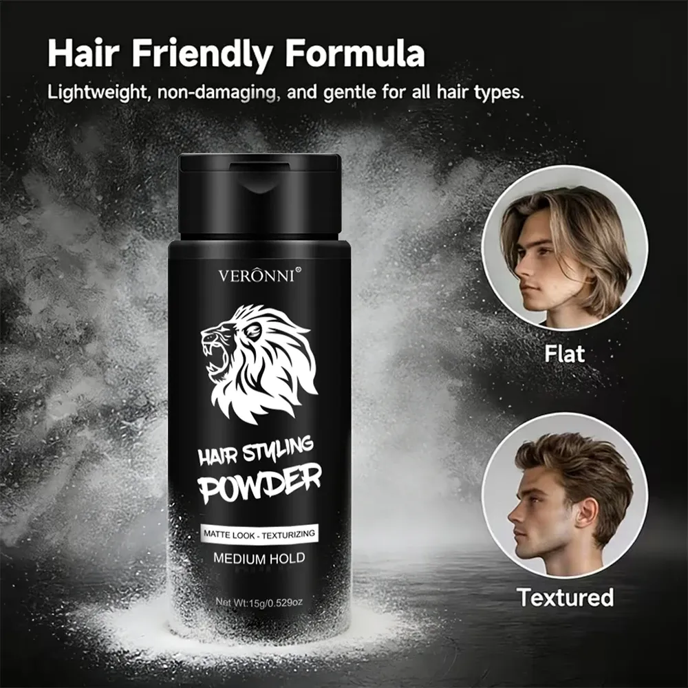 Poudre coiffante volumisante à tenue longue durée pour hommes et femmes 2