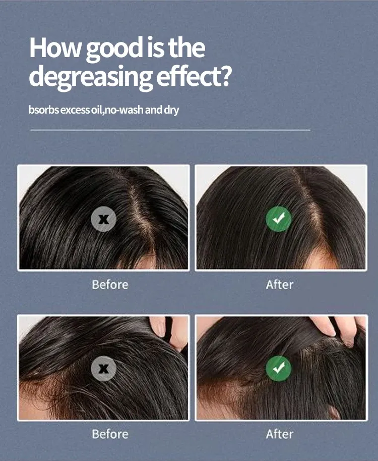 Détail du volume obtenu avec la poudre coiffante