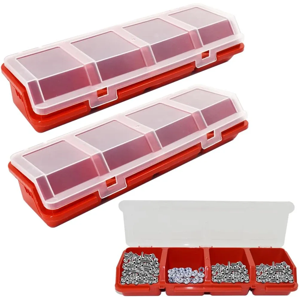 Boîte de rangement en plastique à quatre compartiments