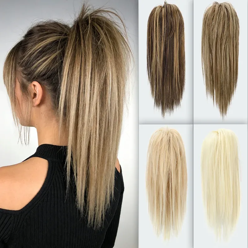 Ce passage est déjà en français, donc je le retraduis en version plus claire et professionnelle :
Extension de queue de cheval synthétique 14 pouces à pince, postiche douce en fibre résistante à la chaleur pour femme, coiffure du quotidien