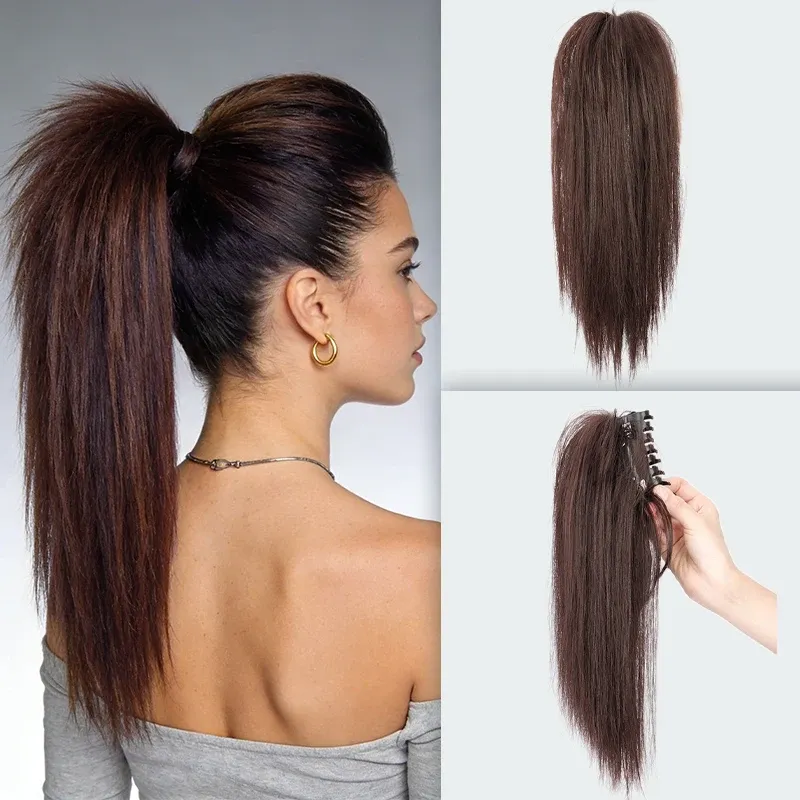 Ce passage est déjà en français, donc je le retraduis en version plus claire et professionnelle :

Extension de queue de cheval synthétique 14 pouces à pince, postiche douce en fibre résistante à la chaleur pour femme, coiffure du quotidien 9