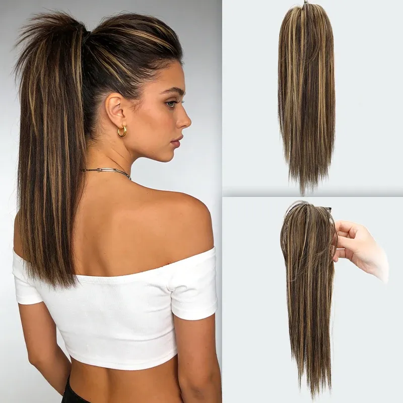 Ce passage est déjà en français, donc je le retraduis en version plus claire et professionnelle :

Extension de queue de cheval synthétique 14 pouces à pince, postiche douce en fibre résistante à la chaleur pour femme, coiffure du quotidien 8