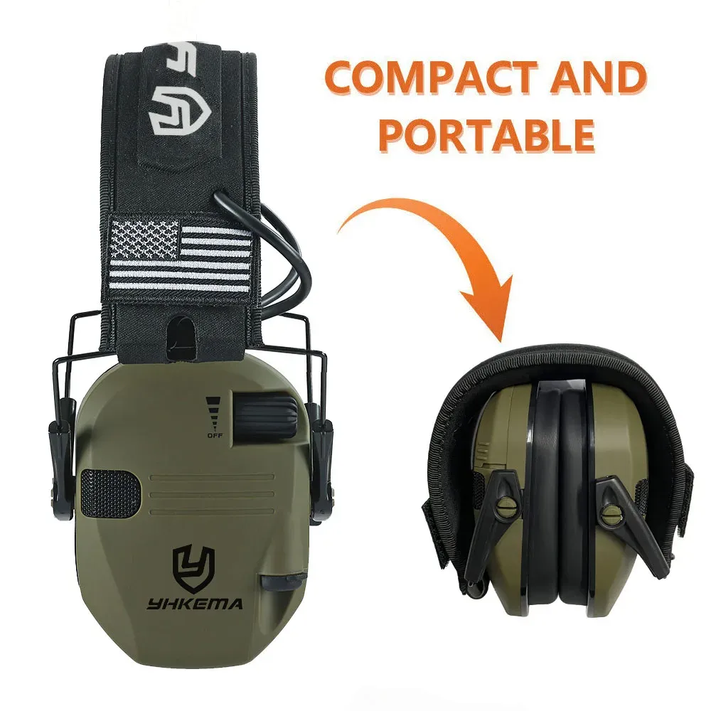 Écouteurs de tir électroniques tactiques, casque anti-bruit pour sports de plein air, amplification du son d'impact