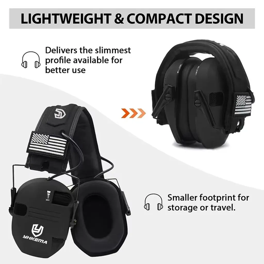 Écouteurs de tir électroniques tactiques, casque anti-bruit pour sports de plein air, amplification du son d'impact 4