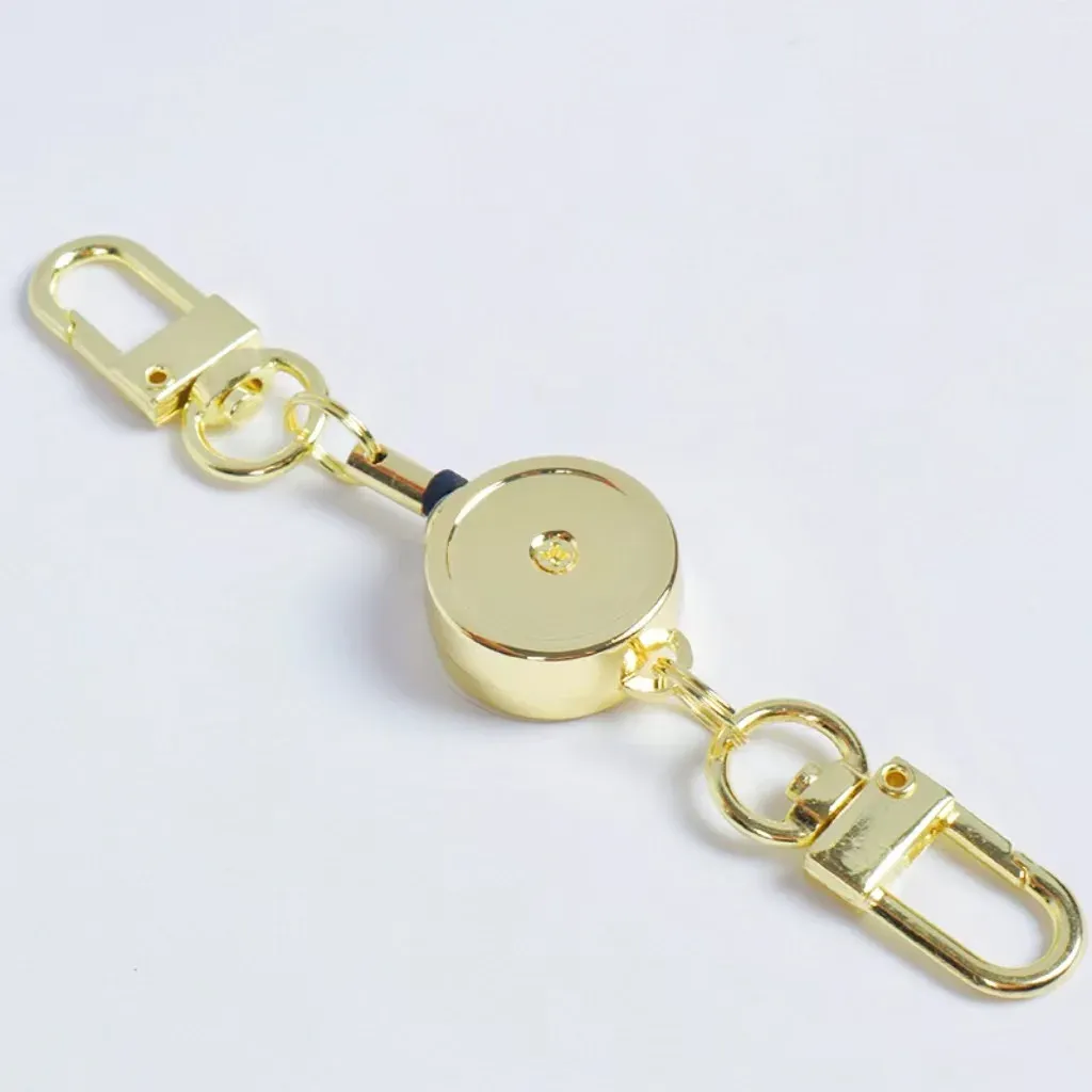Porte-badge rétractable en métal antivol avec cordon élastique et boucle 5