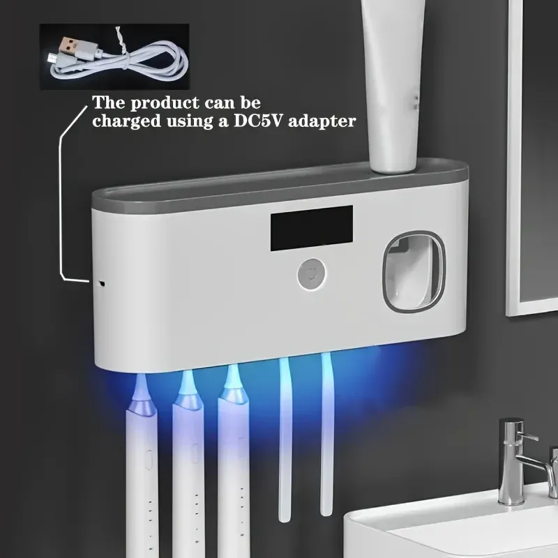 Stérilisateur UV intelligent pour brosses à dents, vue de face