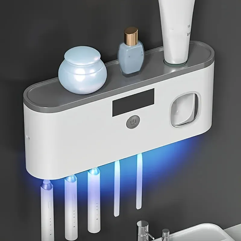 Stérilisateur UV intelligent pour brosses à dents avec distributeur automatique de dentifrice - Montage mural, gain de place, stérilisation UV avancée

Wait, that's the original French text. Since the source is already in French, here is a cleaned, professional version:

Stérilisateur UV intelligent pour brosses à dents avec distributeur automatique de dentifrice – Montage mural, gain de place, stérilisation UV avancée 8