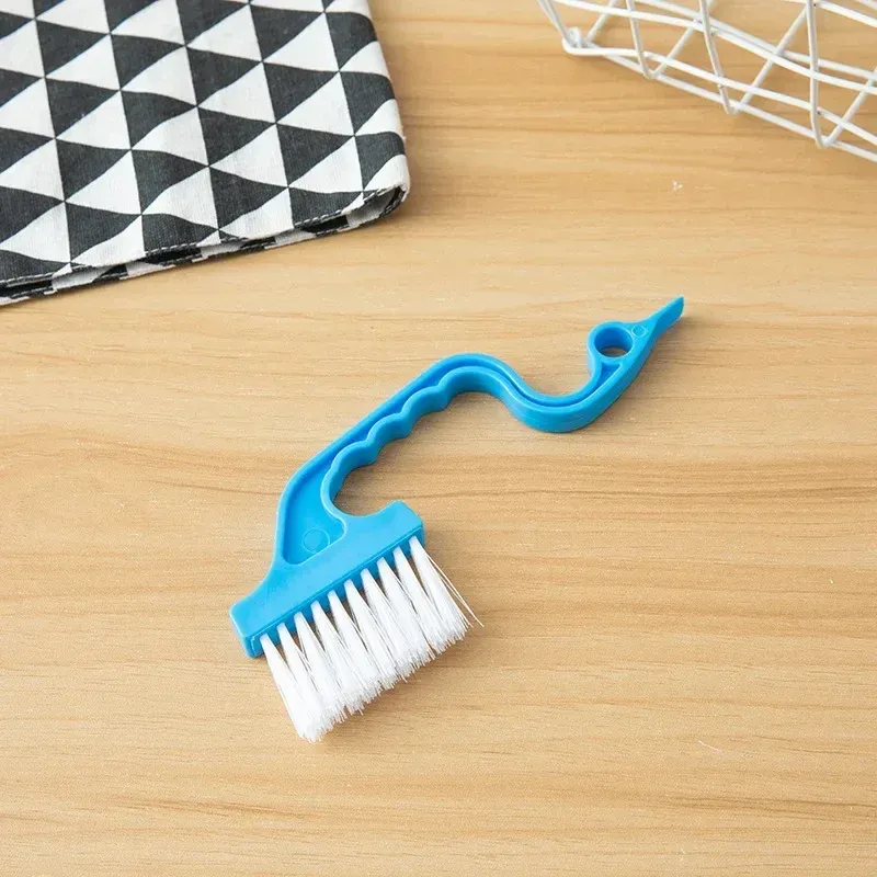 Brosse de nettoyage polyvalente 2 en 1 pour fentes de fenêtres et pelle plate, outil de nettoyage ménager pour cuisine, salle de bains et toilettes 8