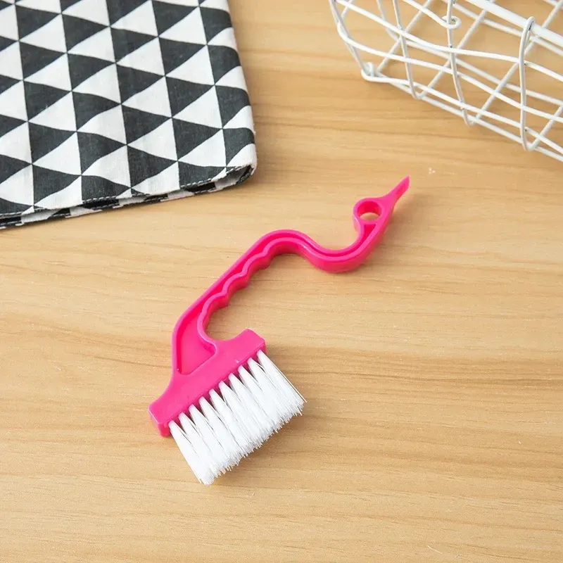 Brosse de nettoyage polyvalente 2 en 1 pour fentes de fenêtres et pelle plate, outil de nettoyage ménager pour cuisine, salle de bains et toilettes 10