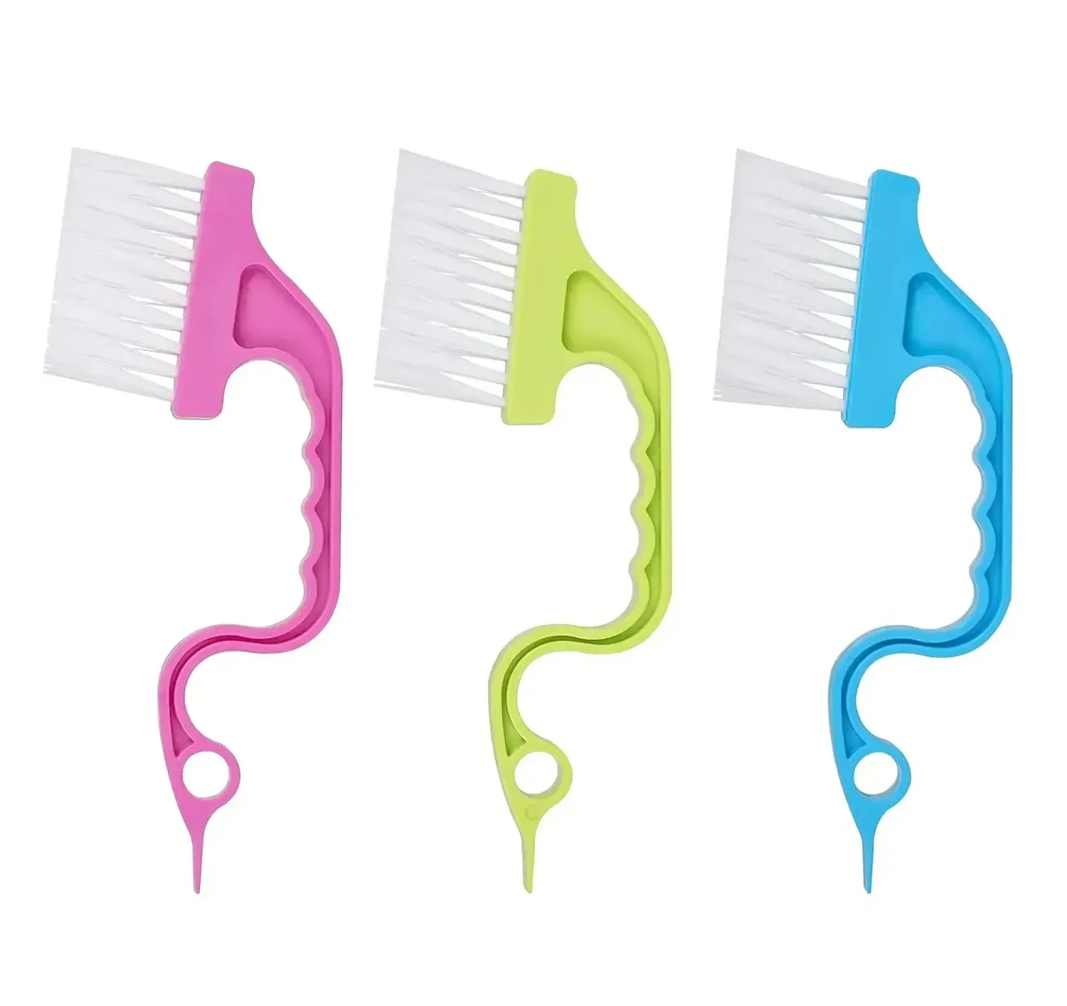 Brosse de nettoyage polyvalente 2 en 1 pour fentes de fenêtres et pelle plate, outil de nettoyage ménager pour cuisine, salle de bains et toilettes 7