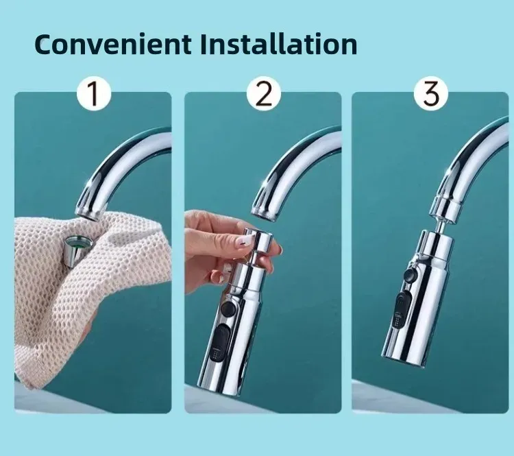 Aérateur de robinet multifonction, utilisation en cuisine