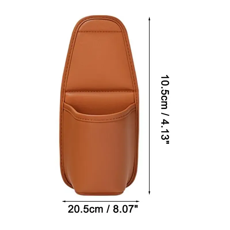 Organisateur de porte de voiture en cuir PU avec porte-gobelet suspendu et poche de rangement 6