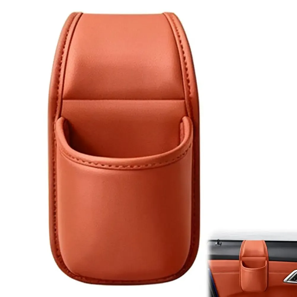 Poche de rangement en cuir PU pour porte de voiture