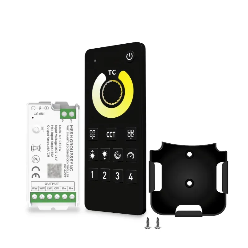 Contrôleur LED Tuya Smart Bluetooth, WiFi et Zigbee, compatible Alexa, synchronisation musicale par zone, variateur CCT RGB 12 V / 24 V 13