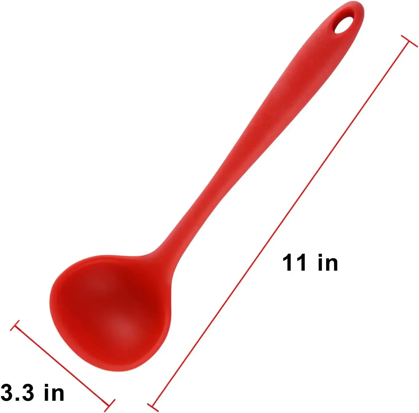 Louche en silicone antiadhésive résistante à la chaleur, grand modèle à long manche pour la cuisine 7