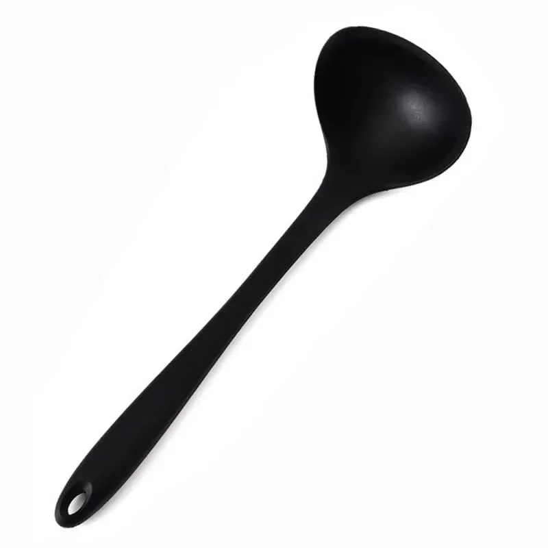 Louche en silicone antiadhésive résistante à la chaleur, grand modèle à long manche pour la cuisine 8