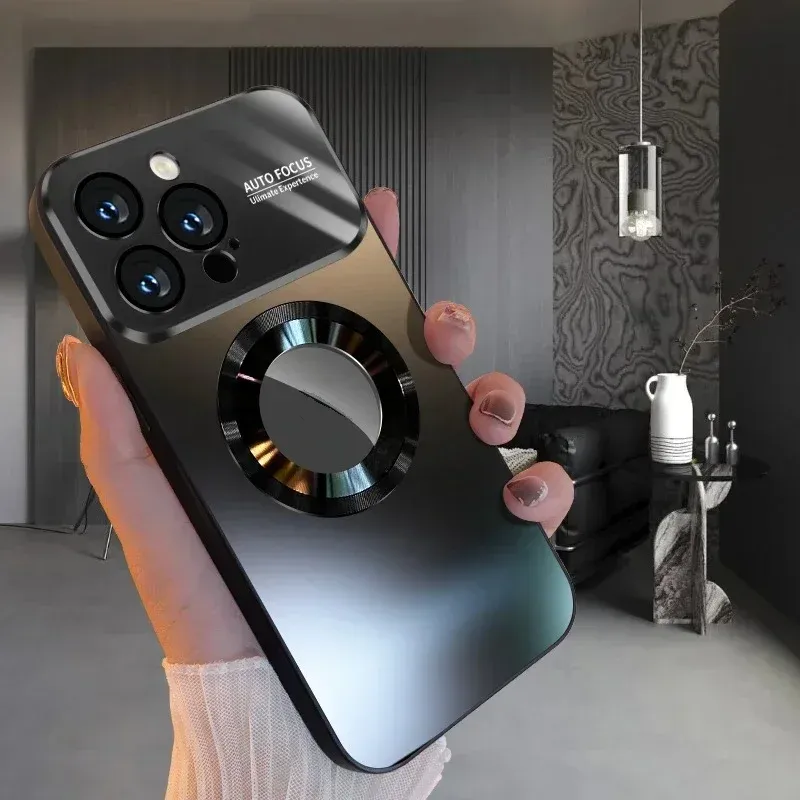 Coque mate en titane métallique pour iPhone, vue d'ensemble