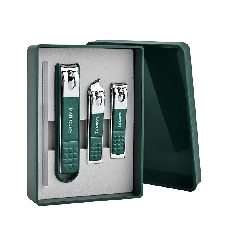 Ensemble de coupe-ongles en acier inoxydable, 1 ou 4 pièces, outil de beauté pour manucure et pédicure, coupe-ongles anti-éclaboussures pour doigts et orteils 6