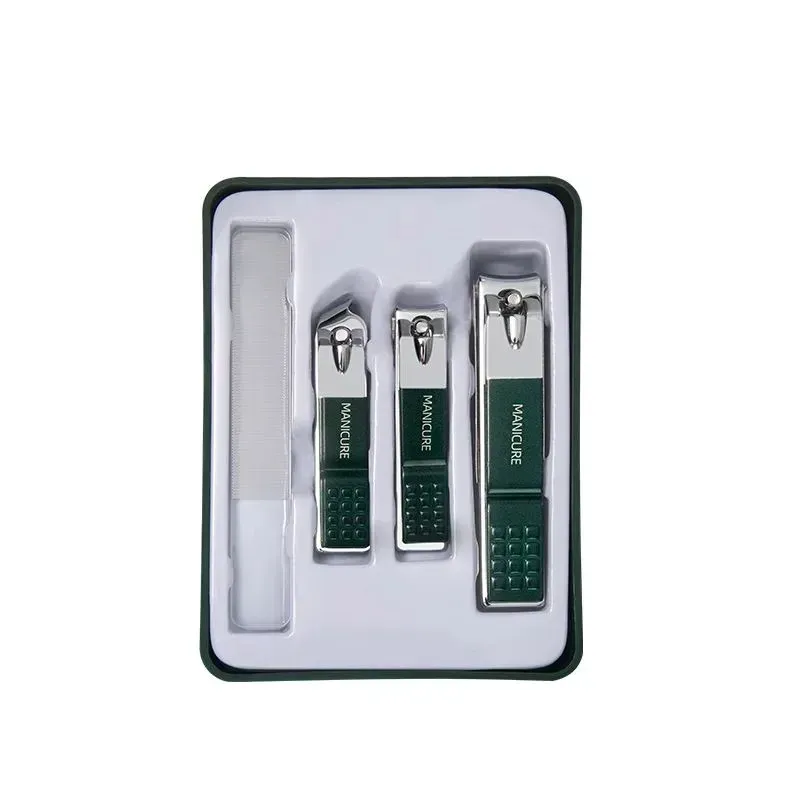 Ensemble de coupe-ongles en acier inoxydable, 1 ou 4 pièces, outil de beauté pour manucure et pédicure, coupe-ongles anti-éclaboussures pour doigts et orteils 14