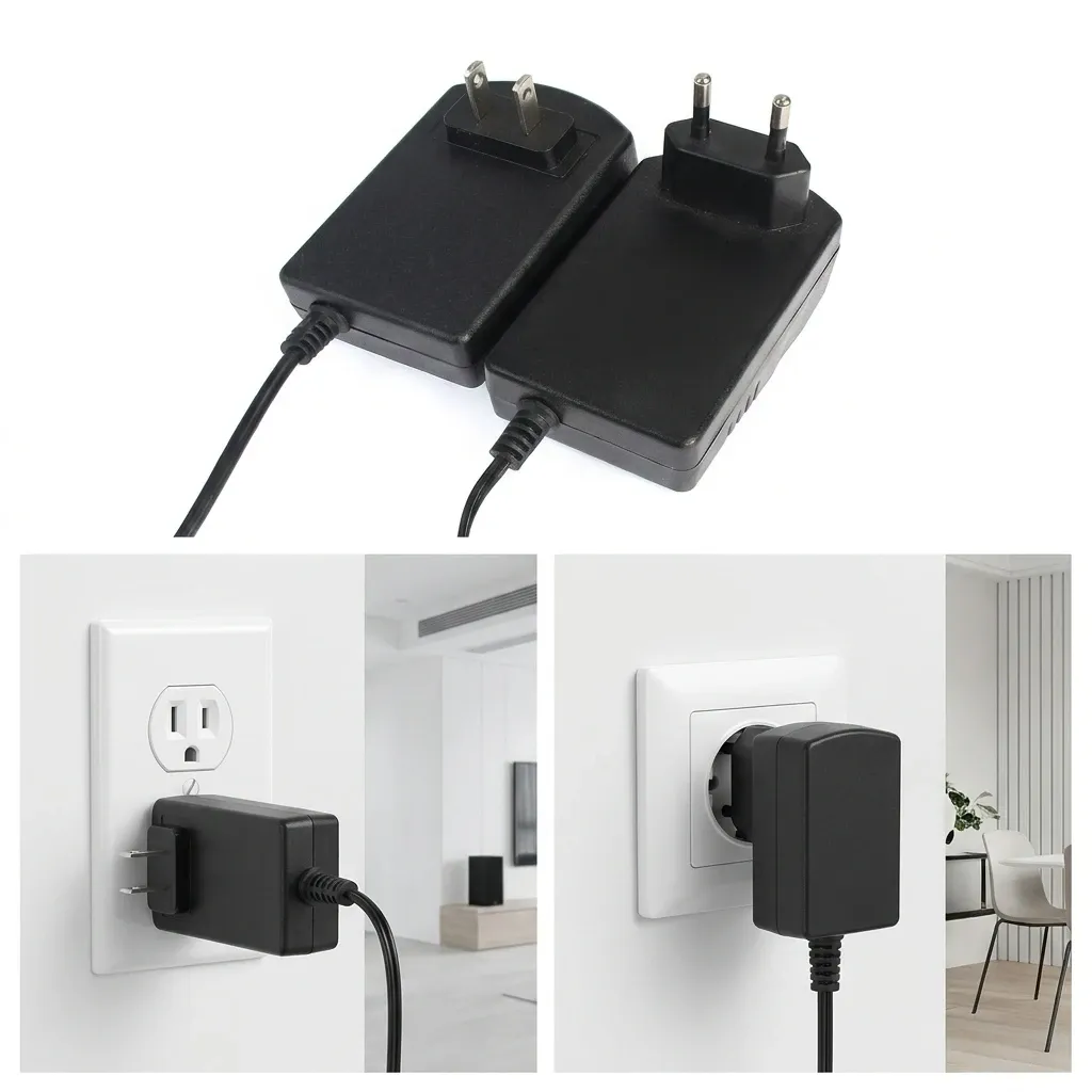 Adaptateur secteur réglable 3 V à 12 V, convertisseur AC 220 V vers DC, 7 à 30 W, prises EU/US 4