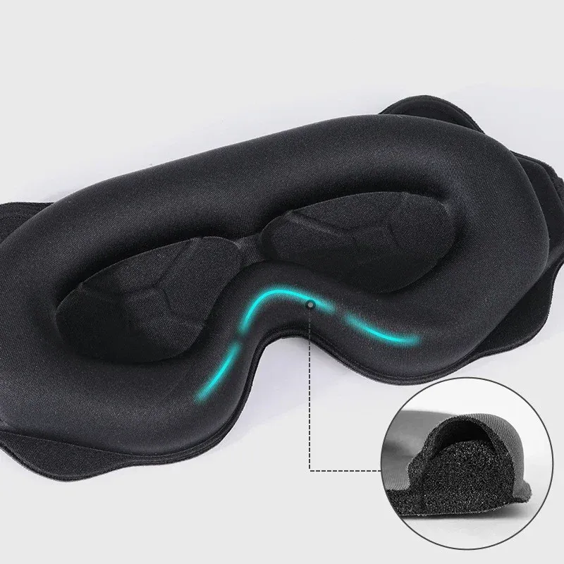 Masque de sommeil 3D occultant pour les yeux, doux et respirant, idéal pour le voyage 3