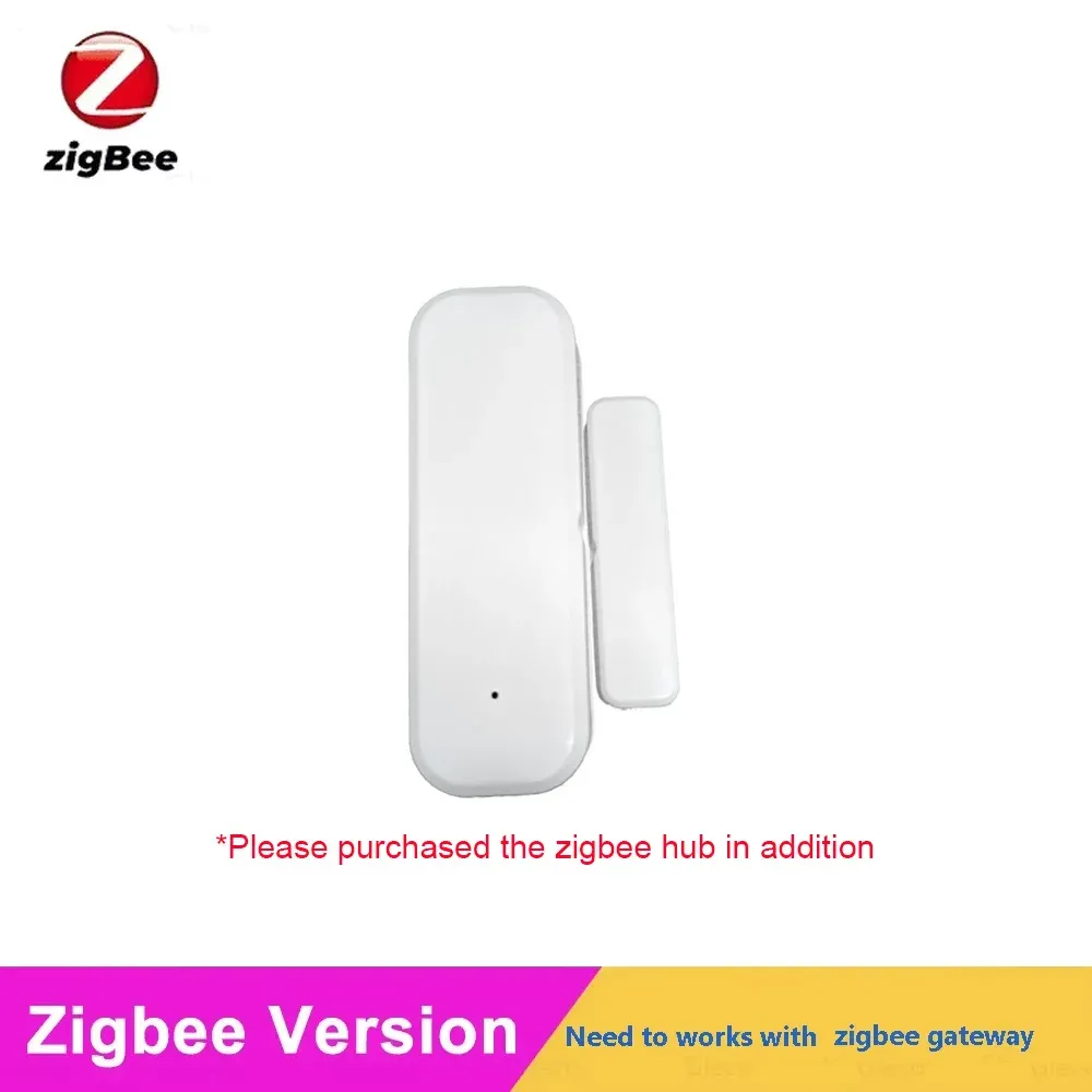 Capteur de porte et fenêtre Tuya Zigbee, détecteur d'ouverture et de fermeture pour maison intelligente, compatible Z2M 8