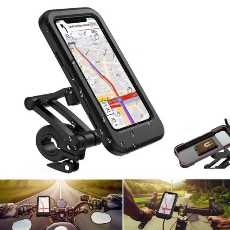 Support de téléphone pour moto et vélo étanche, universel, rotatif à 360° et réglable 6