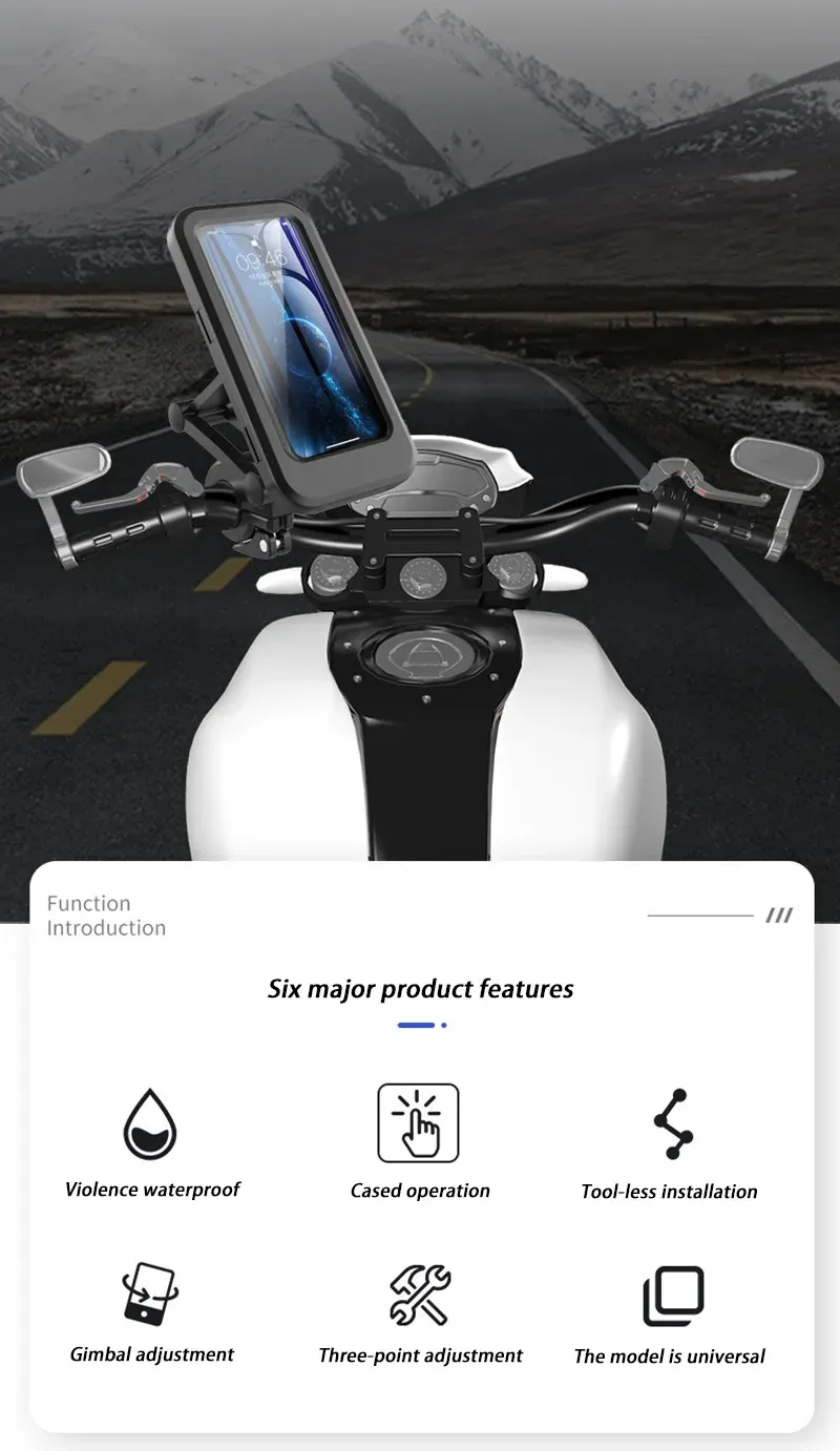 Support de téléphone monté sur guidon