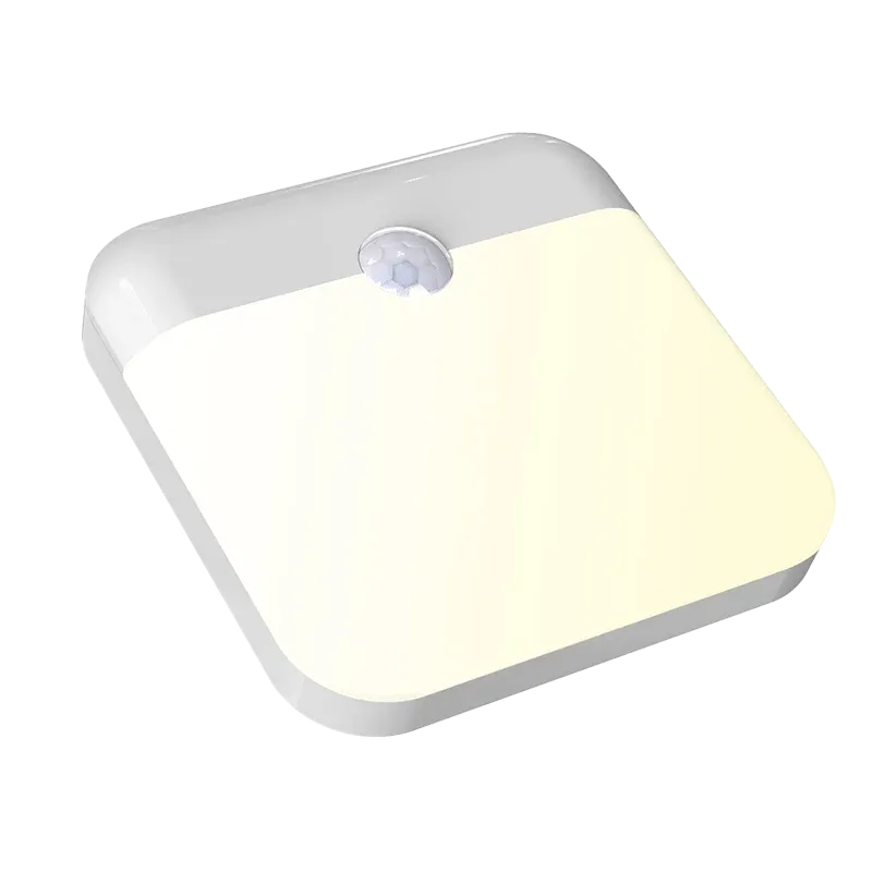 Lampe LED carrée avec détecteur de mouvement, rechargeable par USB, pour chambre, cuisine, escalier, couloir et placard 10
