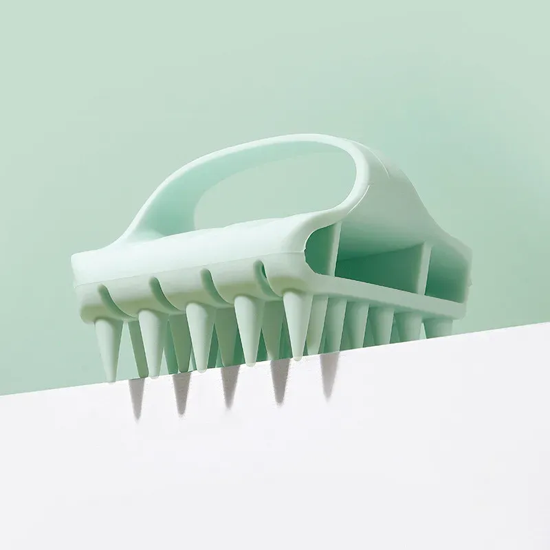 Peigne à shampoing en silicone pour massage du cuir chevelu 8