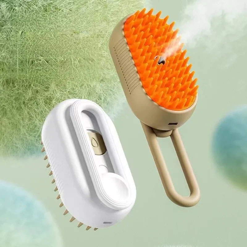 Brosse électrique 3 en 1 pour chiens et chats : toilettage, massage et pulvérisation 2