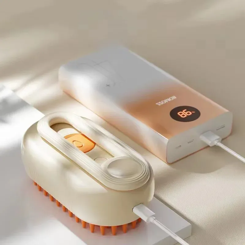 Brosse électrique 3 en 1 pour chiens et chats : toilettage, massage et pulvérisation 4
