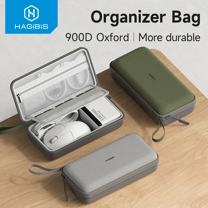 Pochette organisateur électronique de voyage pour câbles, chargeur, carte SD, souris et batterie externe, format portable