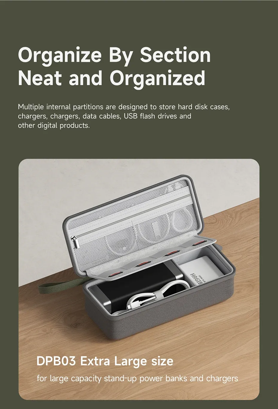 Organisateur de voyage rangé avec ses accessoires